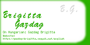 brigitta gazdag business card